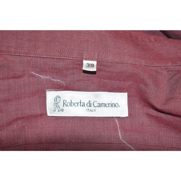 Roberta di Camerino Brick Red Button Up Shirt - 39 / M - Picture 4 of 4